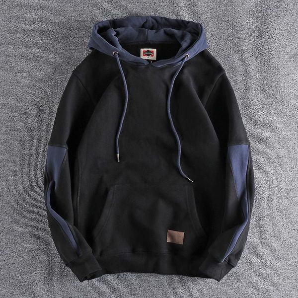 men's hoodies & sweatshirts 2021 autumn and winter plush thickened trend contrast color stitching youth sports hoodie coat outerwear 28, Black
men's hoodies & sweatshirts 2021 autumn and winter plush thickened trend contrast color stitching youth sports hoodie coat outerwear 28, Black