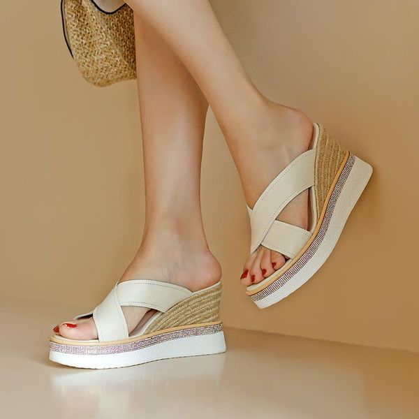 genuine leather ladies shoes fashion women sandals summer bohemia style casual super wedges heeled platforms woman dress, Black
genuine leather ladies shoes fashion women sandals summer bohemia style casual super wedges heeled platforms woman dress, Black