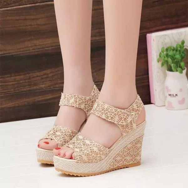 sandals fashion wedge women summer open toe fish head platform high heels shoes size 35-41 t3ou, Black
sandals fashion wedge women summer open toe fish head platform high heels shoes size 35-41 t3ou, Black