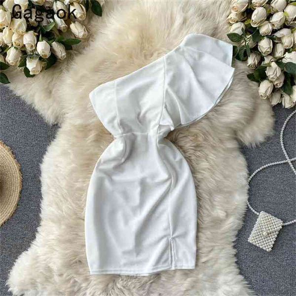 dresses women summer solid sheath ruffles diagonal collar mini bodycon party dress slim korean fashion vestidos 210531, Black;gray
dresses women summer solid sheath ruffles diagonal collar mini bodycon party dress slim korean fashion vestidos 210531, Black;gray