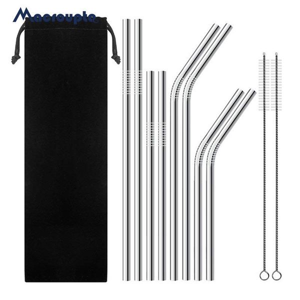 drinking straws 4/8pcs metal straw reusable 304 stainless steel with cleaner brush for mugs 20/30oz
drinking straws 4/8pcs metal straw reusable 304 stainless steel with cleaner brush for mugs 20/30oz