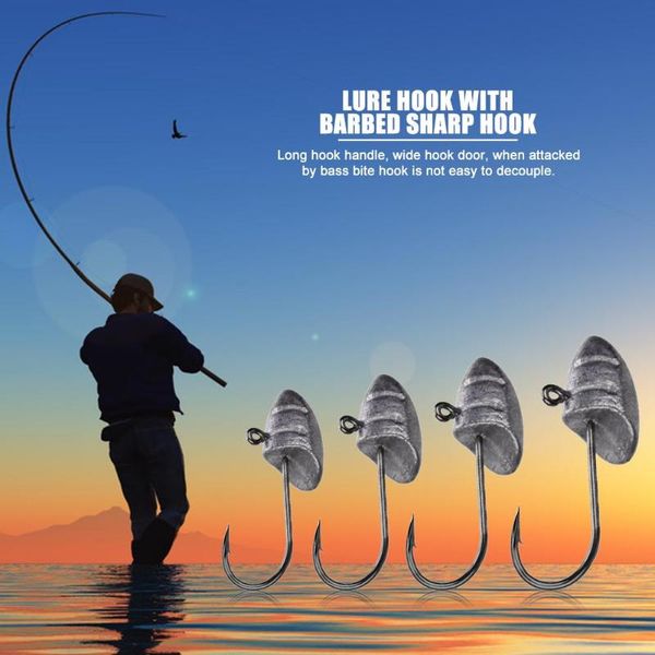 10pcs/lot durable fishing hook delicate design soft lure blood slot lead head fishhook with sharp barbed for outdoor hooks
10pcs/lot durable fishing hook delicate design soft lure blood slot lead head fishhook with sharp barbed for outdoor hooks