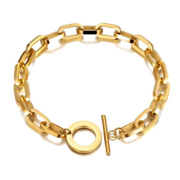link, chain hiphop/rock titanium stainless steel big thick charm bracelets for women men punk link ot clasp bracelet b20212, Black
link, chain hiphop/rock titanium stainless steel big thick charm bracelets for women men punk link ot clasp bracelet b20212, Black