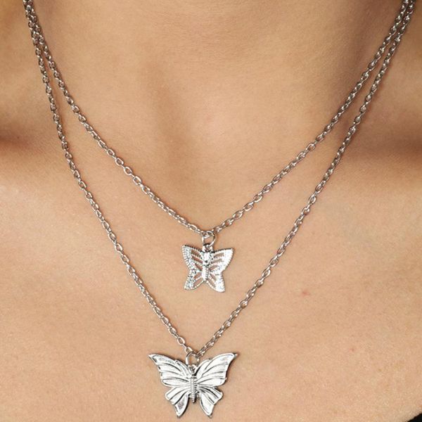 pendant necklaces necklace for women creative contracted wind butterfly delicate double gold silver sautoir jewelry 2021
pendant necklaces necklace for women creative contracted wind butterfly delicate double gold silver sautoir jewelry 2021
