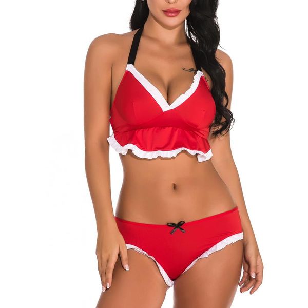 bras sets female lingerie set, halter neck strappy ruffled brassiere+ panties for adults, red, s//l/xl/xxl, Red;black
bras sets female lingerie set, halter neck strappy ruffled brassiere+ panties for adults, red, s//l/xl/xxl, Red;black