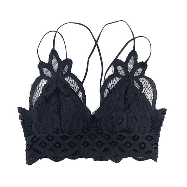 women hollow out bralette solid color beauty back lace underwear vest female add pad wireless bra seamless lingerie 210728, Red;black
women hollow out bralette solid color beauty back lace underwear vest female add pad wireless bra seamless lingerie 210728, Red;black