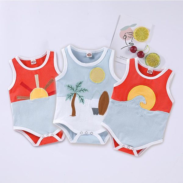 rompers babies round collar clothing summer toddlers baby girls boys sun printing playsuit infant kids short sleeve button romper, Blue
rompers babies round collar clothing summer toddlers baby girls boys sun printing playsuit infant kids short sleeve button romper, Blue