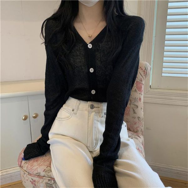 women's knits & tees 2021 autumn thin v-neck cardigan sweaters casual slim-fit loose-fitting femme gentle office lady women, White
women's knits & tees 2021 autumn thin v-neck cardigan sweaters casual slim-fit loose-fitting femme gentle office lady women, White