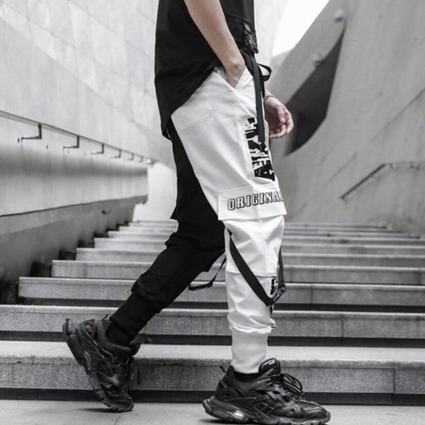 spring summer men ribbons casual cargo pants punk hip hop streetwear joggers man vintage slim fit sweatpants men's, Black
spring summer men ribbons casual cargo pants punk hip hop streetwear joggers man vintage slim fit sweatpants men's, Black