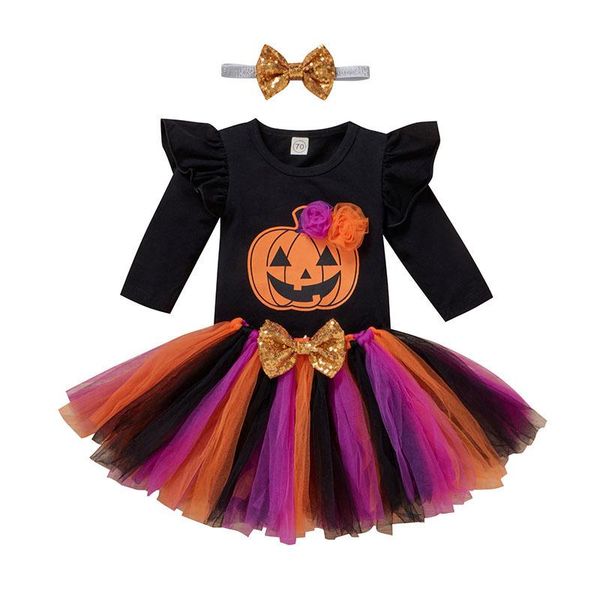 girl's dresses 3pcs baby girls clothes set long sleeve romper multicolor yarn skirt and headdress for halloween costumes children', Red;yellow
girl's dresses 3pcs baby girls clothes set long sleeve romper multicolor yarn skirt and headdress for halloween costumes children', Red;yellow