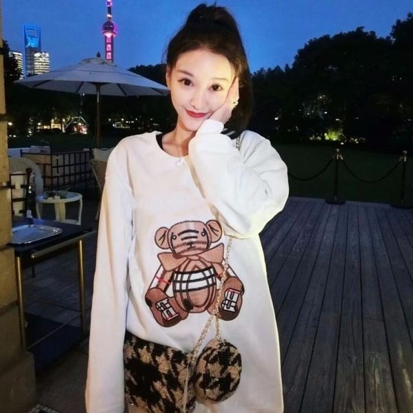 the women's hoodies for fall spring are embroidered bear hoodies. pure cotton round neck can be worn outside and inside add fluff swea, Black
the women's hoodies for fall spring are embroidered bear hoodies. pure cotton round neck can be worn outside and inside add fluff swea, Black