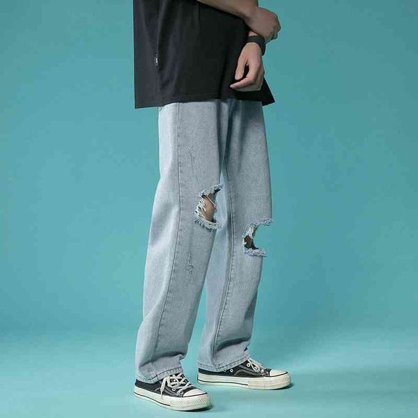men's jeans summer wide-leg fashion blue casual ripped men streetwear loose hip-hop hole straight denim trousers mens c427
men's jeans summer wide-leg fashion blue casual ripped men streetwear loose hip-hop hole straight denim trousers mens c427
