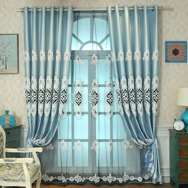 manufacturer's curtain living room finished product customized villa bedroom blue embroidery floating window screen simple c & drapes
manufacturer's curtain living room finished product customized villa bedroom blue embroidery floating window screen simple c & drapes