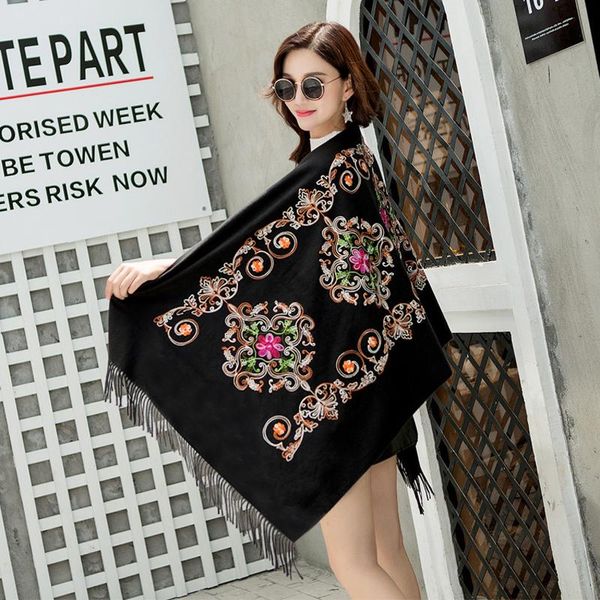 scarves vintga women floral embroidery scarf wrap chinese ethical style 200*70 cm overlength retro flower edging beach shawl, Blue;gray
scarves vintga women floral embroidery scarf wrap chinese ethical style 200*70 cm overlength retro flower edging beach shawl, Blue;gray