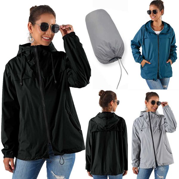 women's raincoats 2021 waterproof raincoat windbreaker outdoor hooded rainproof jaet storage bag, Black
women's raincoats 2021 waterproof raincoat windbreaker outdoor hooded rainproof jaet storage bag, Black