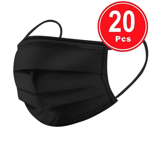 20pcs 3-ply protective face mask black disposable face masks with elastic earloops mascaras mask halloween cosplay masqu
20pcs 3-ply protective face mask black disposable face masks with elastic earloops mascaras mask halloween cosplay masqu