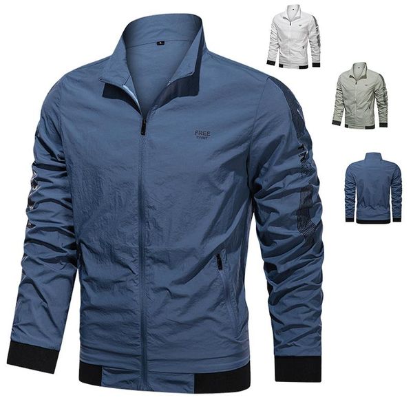 men's jackets est solid summer mens male casual zipper jacket men spring outwear thin coats man autumn skin coat, Black;brown
men's jackets est solid summer mens male casual zipper jacket men spring outwear thin coats man autumn skin coat, Black;brown