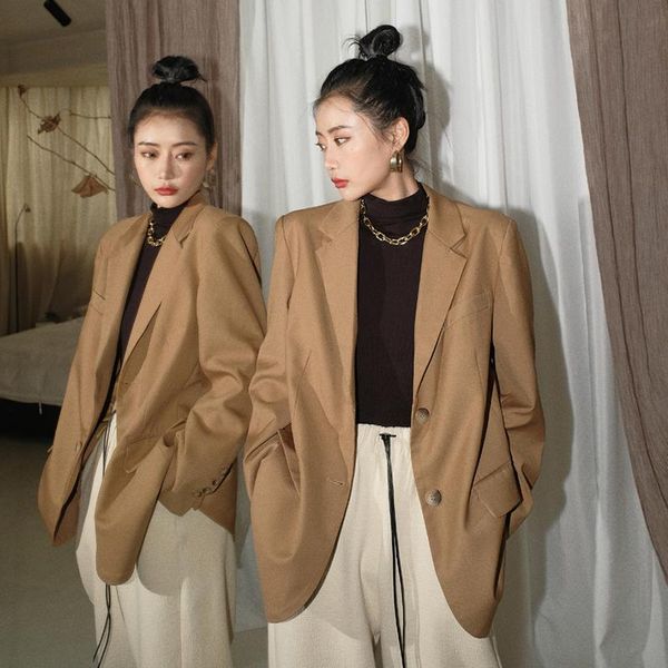 women's suits & blazers spring autumn women fashio single breasted notched long sleeve blazer female casual solid color loose khaki sui, White;black
women's suits & blazers spring autumn women fashio single breasted notched long sleeve blazer female casual solid color loose khaki sui, White;black