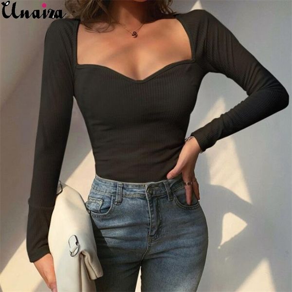 unaiza t-shirt women women's slim-fit square neck long-sleeved chest female solid color hedging fashion 210522, White
unaiza t-shirt women women's slim-fit square neck long-sleeved chest female solid color hedging fashion 210522, White