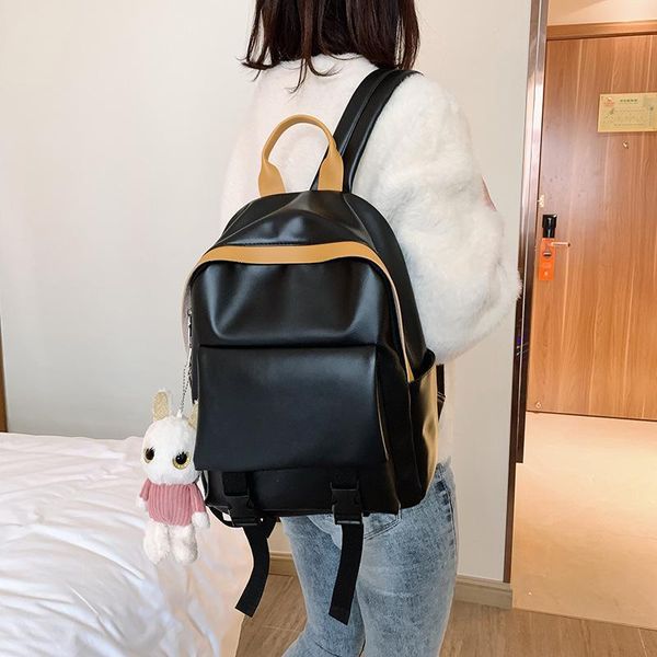 outdoor bags soft leather retro schoolbag female korean student backpack mori casual color matching simple trend large capacity
outdoor bags soft leather retro schoolbag female korean student backpack mori casual color matching simple trend large capacity