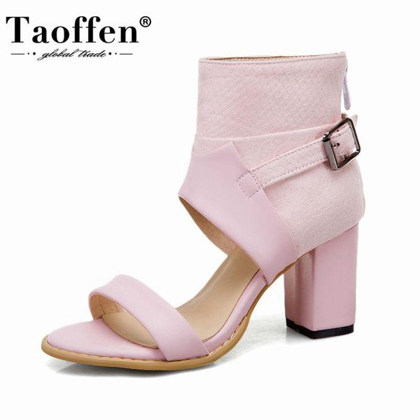 taoffen big size 34-50 women sandals thick high heels summer shoes buckle zipper short ankle boots party female footwear, Black
taoffen big size 34-50 women sandals thick high heels summer shoes buckle zipper short ankle boots party female footwear, Black