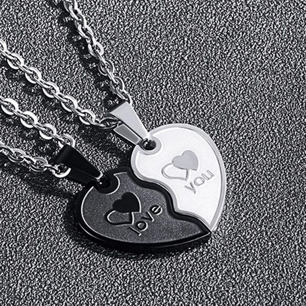 pendant necklaces couples necklace men heart stainless steel chain women fashion jewelry on the neck accessories, Silver
pendant necklaces couples necklace men heart stainless steel chain women fashion jewelry on the neck accessories, Silver