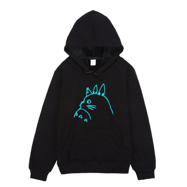men's hoodies & sweatshirts luminous anime totoro prints boys girls kids warm fleece hooded men sweatshirt casual pocket women, Black
men's hoodies & sweatshirts luminous anime totoro prints boys girls kids warm fleece hooded men sweatshirt casual pocket women, Black