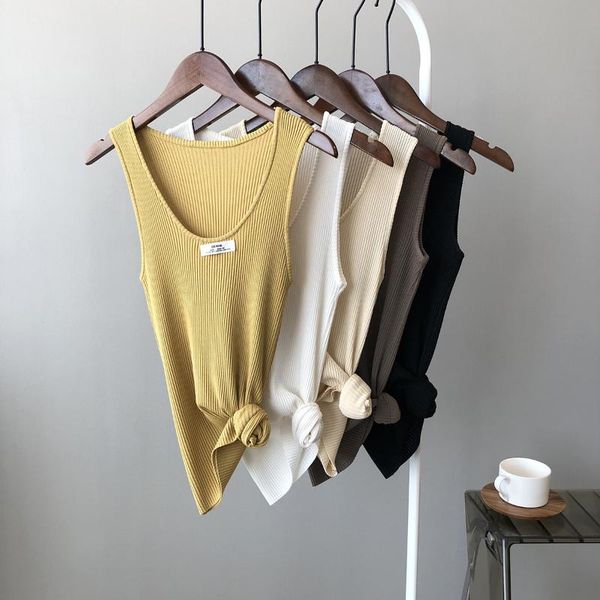 summer women striped knit tank u-neck slim sleeveless base women's tanks & camis, White
summer women striped knit tank u-neck slim sleeveless base women's tanks & camis, White