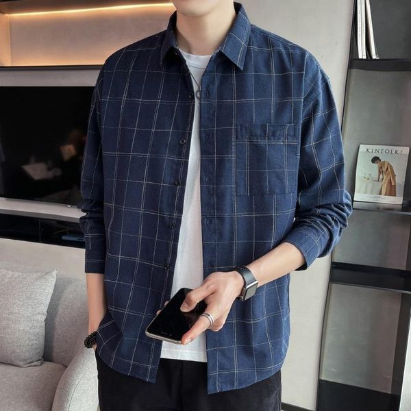 men's casual shirts c2107 autumn men plaid youth trendy fashion student campus classic daily lapel long sleeve pocket handsome, White;black
men's casual shirts c2107 autumn men plaid youth trendy fashion student campus classic daily lapel long sleeve pocket handsome, White;black