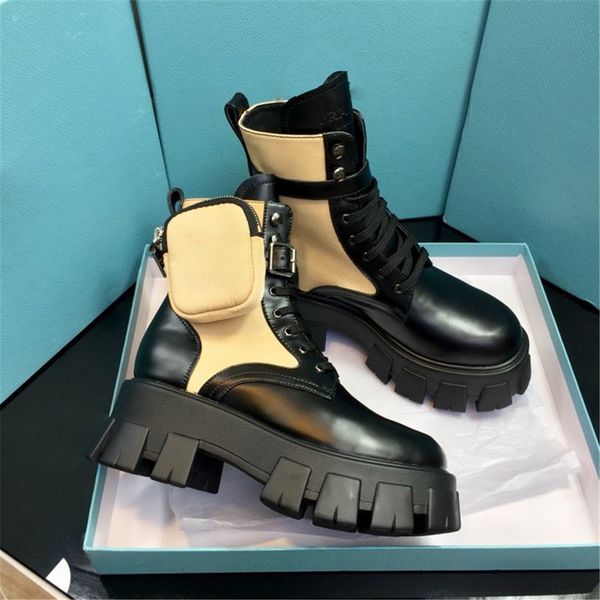2021 designer woman fashion monolith boots leather and nylon fabric booties women ankle biker australia platform heels winter sneakers, Black
2021 designer woman fashion monolith boots leather and nylon fabric booties women ankle biker australia platform heels winter sneakers, Black