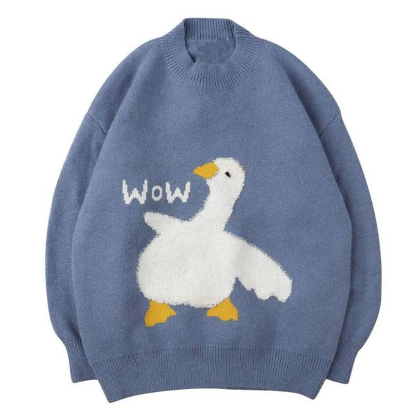 lacible hip hop harajuku knitted sweater men cartoon goose pattern sweater oversize streetwear loose cardigan pullover men 210929, White;black
lacible hip hop harajuku knitted sweater men cartoon goose pattern sweater oversize streetwear loose cardigan pullover men 210929, White;black