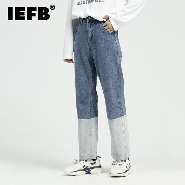 men's jeans men's color block patchwork korean man washing loose straight denim trousers 2022 fashion streetwear 9y5952, Blue
men's jeans men's color block patchwork korean man washing loose straight denim trousers 2022 fashion streetwear 9y5952, Blue
