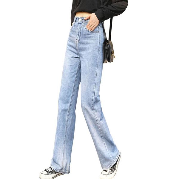 women's jeans 2021 fashion high waist women spring washed denim straight pants wide leg korean female loose casual trousers 3244, Blue
women's jeans 2021 fashion high waist women spring washed denim straight pants wide leg korean female loose casual trousers 3244, Blue