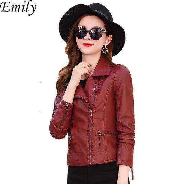 women's jackets zipper motorcycle jacket women short solid pu leather 2021 spring ladies streetwear coat veste femme, Black;brown
women's jackets zipper motorcycle jacket women short solid pu leather 2021 spring ladies streetwear coat veste femme, Black;brown