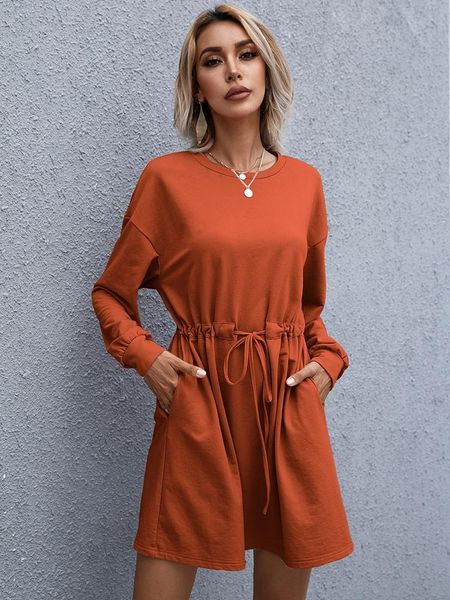 casual dresses autumn winter dress 2021 elastic waist mini short with full sleeves fashion clothing for women o neck loose, Black;gray
casual dresses autumn winter dress 2021 elastic waist mini short with full sleeves fashion clothing for women o neck loose, Black;gray
