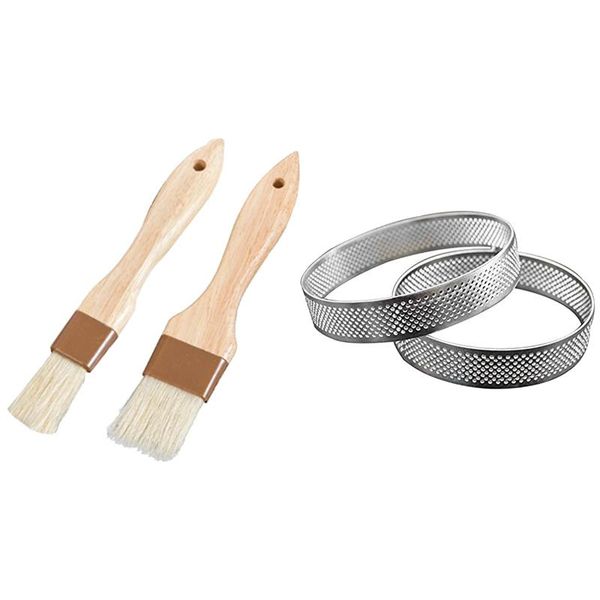 other bakeware 2 pack pastry brushes basting oil brush with 4 stainless steel mousse ring bottom tower pie cake mould baking tools
other bakeware 2 pack pastry brushes basting oil brush with 4 stainless steel mousse ring bottom tower pie cake mould baking tools