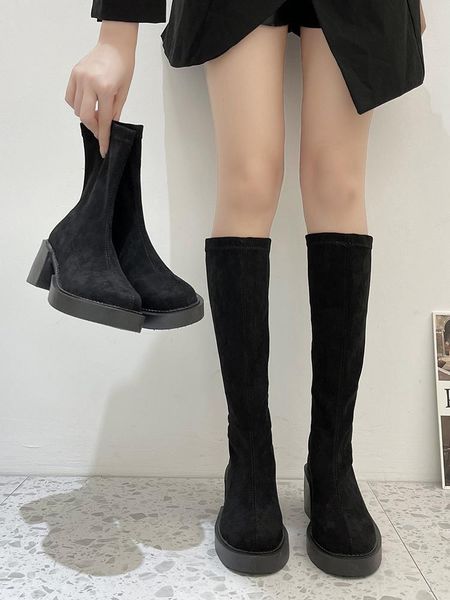 boots socks heels brand women's shoes round toe boots-women stockings fashion rubber autumn mid calf over-the-knee 2021 ladies, Black
boots socks heels brand women's shoes round toe boots-women stockings fashion rubber autumn mid calf over-the-knee 2021 ladies, Black