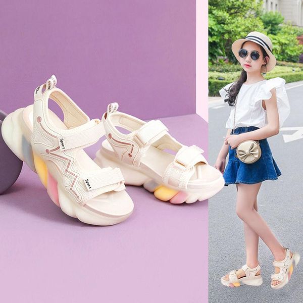 sandals girls 2021 summer sports big kids beach soft sole shoes, Black;red
sandals girls 2021 summer sports big kids beach soft sole shoes, Black;red