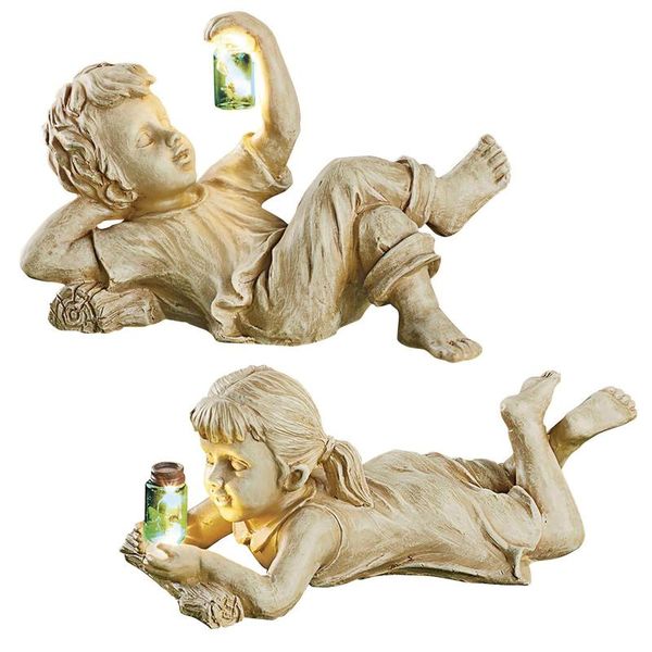 garden decorations boy girl statue, solar light children statue sculpture decor, outdoor art resin ornaments for lawn yard
garden decorations boy girl statue, solar light children statue sculpture decor, outdoor art resin ornaments for lawn yard