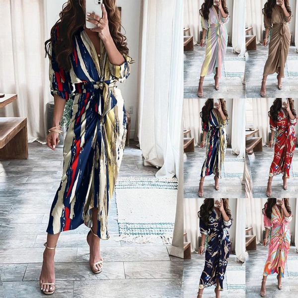 casual dresses women's summer slimming dignified long sleeve floral printing button fork korean style elegant kwaii opening dress, Black;gray
casual dresses women's summer slimming dignified long sleeve floral printing button fork korean style elegant kwaii opening dress, Black;gray