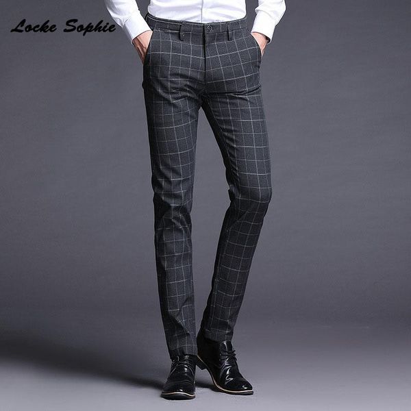 men's pants 1pcs high waist pencil trousers 2021 autumn cotton blend plaid splicing suit men skinny business boys, Black
men's pants 1pcs high waist pencil trousers 2021 autumn cotton blend plaid splicing suit men skinny business boys, Black