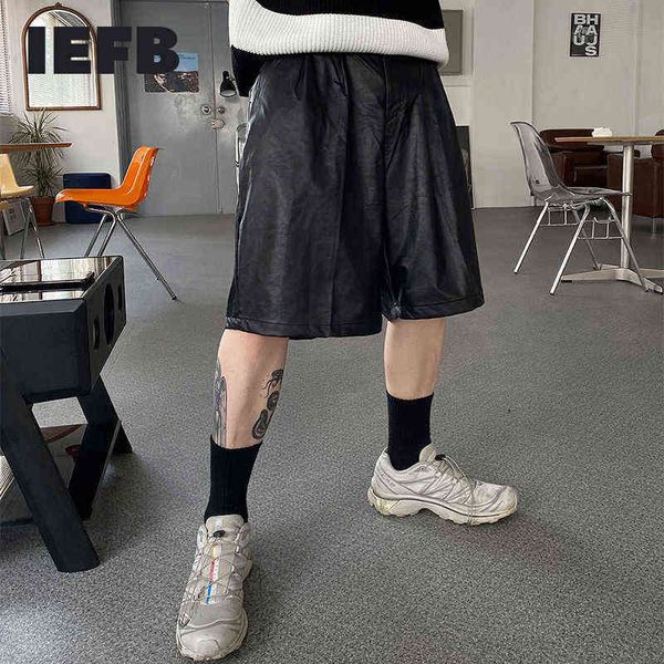iefb men's casual pu leather shorts black knee length shorts for male 2022 new summer wide leg shorts korean trend cloth 9y7967 g1209, White;black
iefb men's casual pu leather shorts black knee length shorts for male 2022 new summer wide leg shorts korean trend cloth 9y7967 g1209, White;black