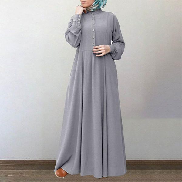 casual dresses ramadan muslim dress robe islam clothing women retro long sleeve button solid color o-neck cotton maxi, Black;gray
casual dresses ramadan muslim dress robe islam clothing women retro long sleeve button solid color o-neck cotton maxi, Black;gray