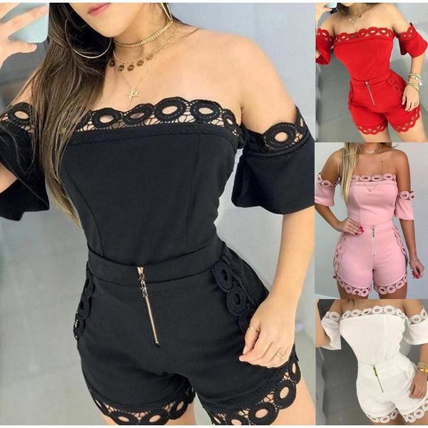 women's tracksuits 2021 summer lace zipper shorts one-neck strapless short-sleeved casual sports street all-in-one suit for women, Gray
women's tracksuits 2021 summer lace zipper shorts one-neck strapless short-sleeved casual sports street all-in-one suit for women, Gray