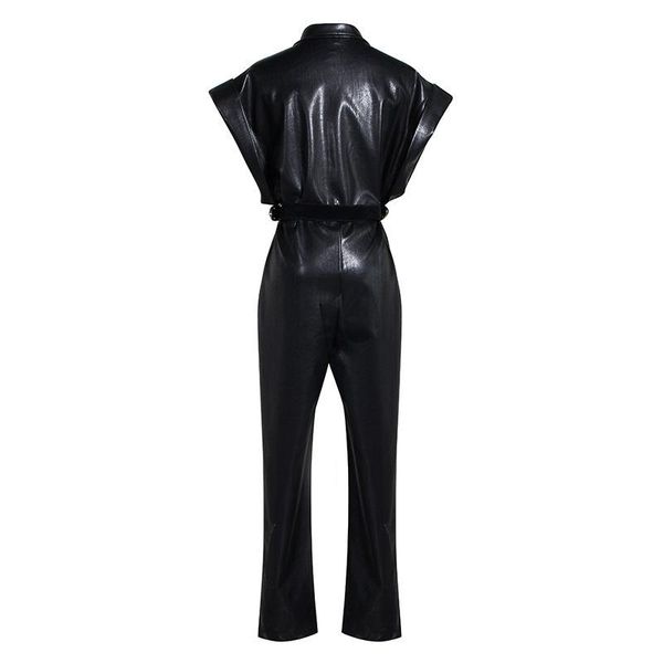 women's jumpsuits & rompers fashion pu leather biker style for women lapel collar short sleeve high waist with belt jumpsuit female clo, Black;white
women's jumpsuits & rompers fashion pu leather biker style for women lapel collar short sleeve high waist with belt jumpsuit female clo, Black;white