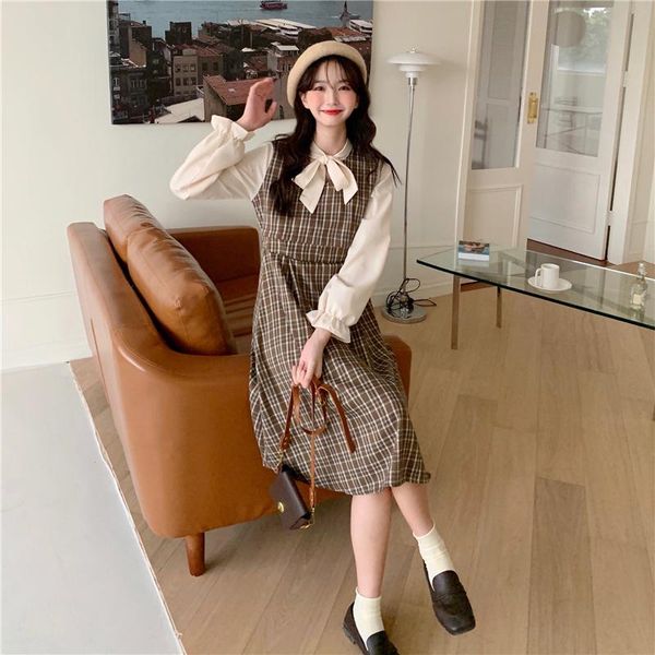 casual dresses early autumn dress little ladies 2021 french college style restoring ancient ways is false in two long sleeve, Black;gray
casual dresses early autumn dress little ladies 2021 french college style restoring ancient ways is false in two long sleeve, Black;gray