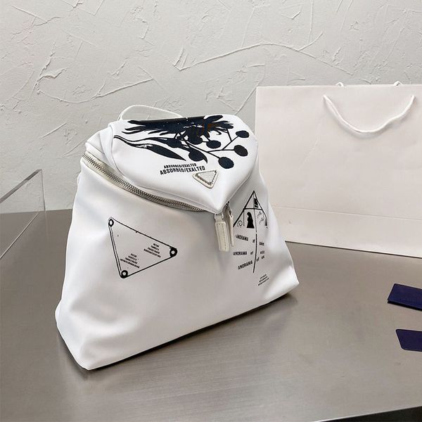 zongzi shape backpack luxury designer nylon material shoulder bag classic printing zipper backpack black white travel pocket
zongzi shape backpack luxury designer nylon material shoulder bag classic printing zipper backpack black white travel pocket