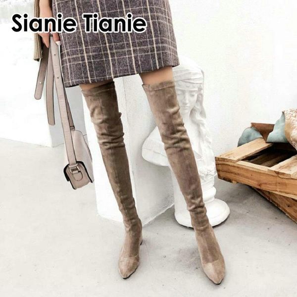boots sianie tianie 2021 winter autumn pointed toe stretch socks booties block high heels overknee long thigh, Black
boots sianie tianie 2021 winter autumn pointed toe stretch socks booties block high heels overknee long thigh, Black