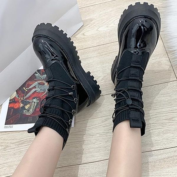 boots 2021autum & winter ankle woman lace up shoes female waterproof motorcycle casual ladies patent leather non-slip boot, Black
boots 2021autum & winter ankle woman lace up shoes female waterproof motorcycle casual ladies patent leather non-slip boot, Black