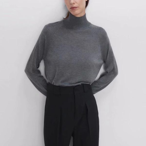 autumn knitted high neck sweater women turtleneck solid casual stretch za style femme 210420, White;black
autumn knitted high neck sweater women turtleneck solid casual stretch za style femme 210420, White;black